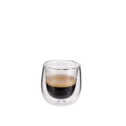 2 szklanki do espresso, podwójne ścianki, 0,08 l, śred. 6 x 6,5 cm