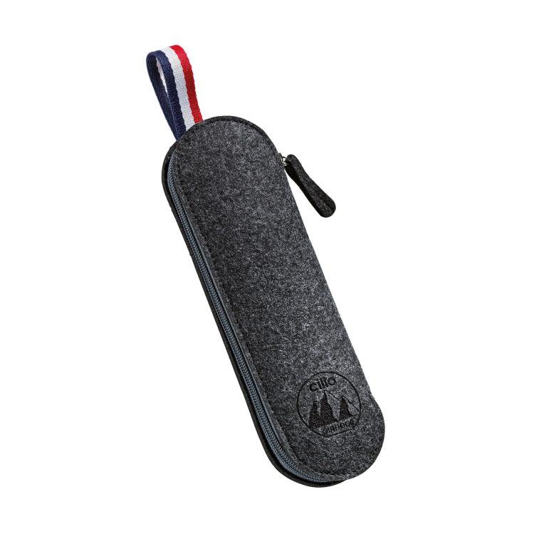 Zestaw sztućców w etui Cilio Viaggio, 3 el., 23,5 x 7,5 cm, czarne