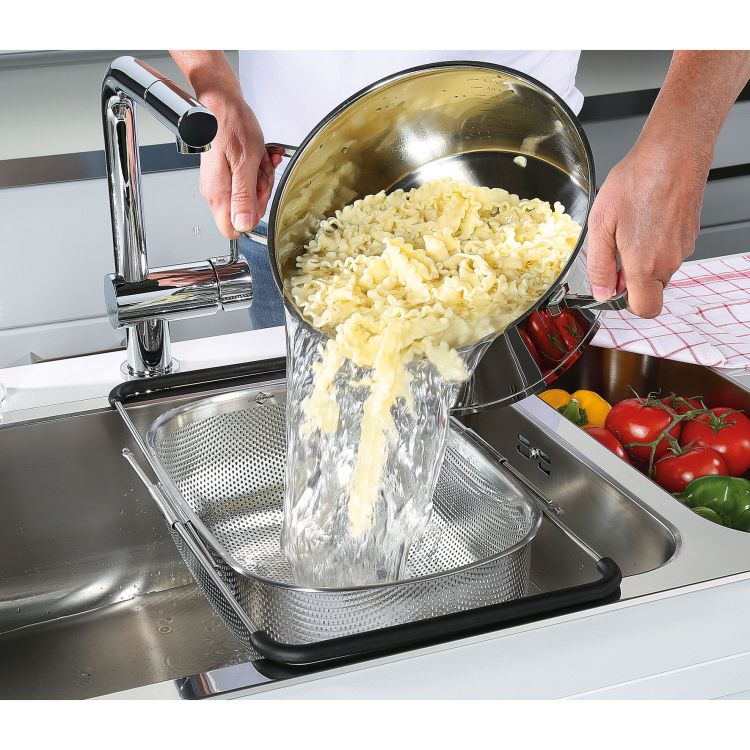 Durszlak z rozkładanymi uchwytami Kuchenprofi Deluxe, od 34 do 58 cm