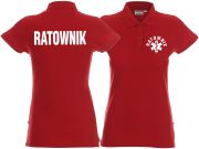 Koszulka Polo damska RATOWNIK czerwona