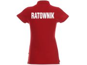 Koszulka Polo damska RATOWNIK czerwona