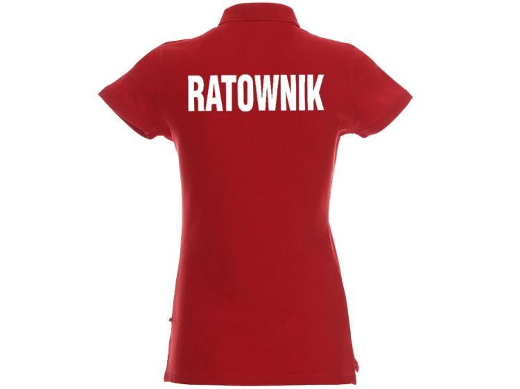 Koszulka Polo damska RATOWNIK czerwona