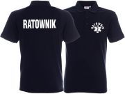 Koszulka Polo męska RATOWNIK granatowa