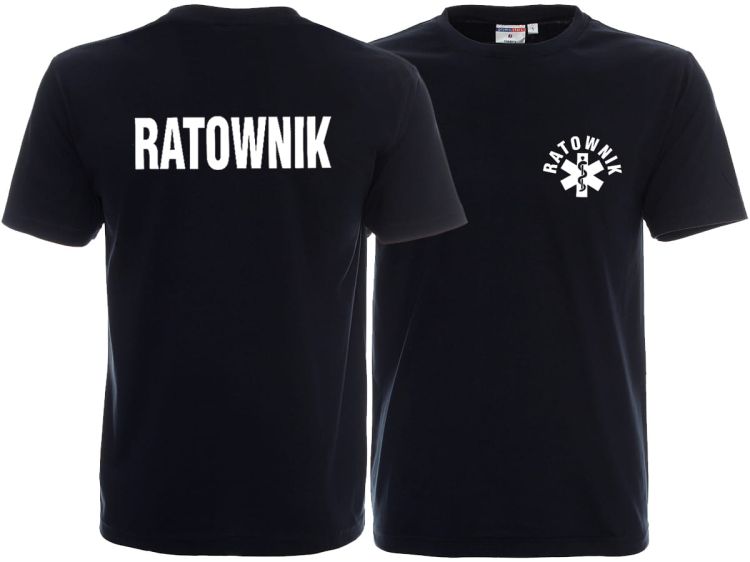 Koszulka męska RATOWNIK granatowa