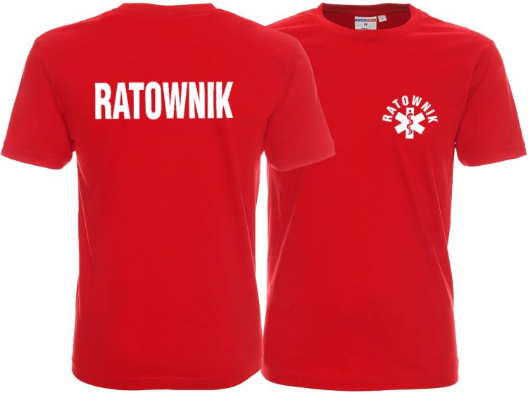 Koszulka męska RATOWNIK czerwona