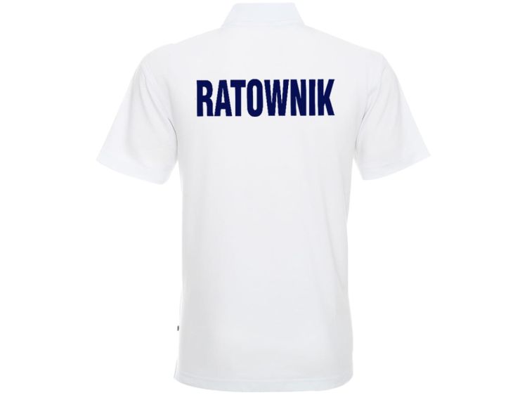 Koszulka Polo męska RATOWNIK biała