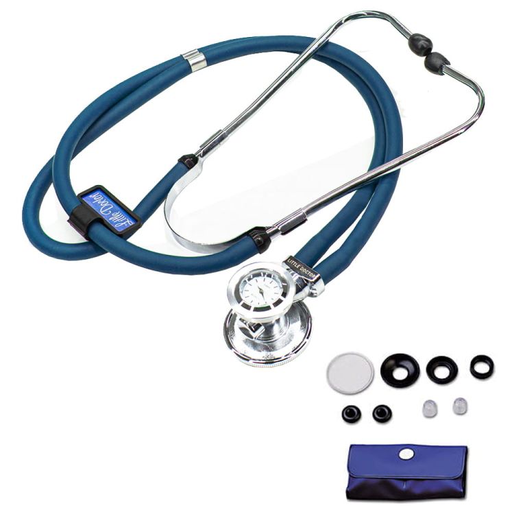 Stetoskop SteTime Little Doctor z zegarkiem Rappaport - niebieski