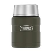 Termos na jedzenie z składaną łyżką i kubkiem Thermos 0,47l  – zieleń wojskowa