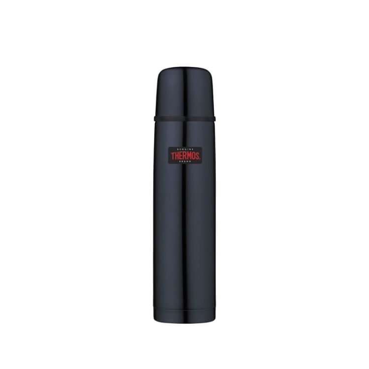 Termos z przyciskiem na nakrętce oraz z kubkiem Thermos 0,75l ciemnoniebieski