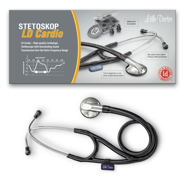 Stetoskop kardiologiczny Cardio Little Doctor - czarny