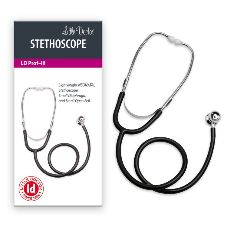 Stetoskop neonatalny noworotkowy Prof-III Little Doctor dwugłowicowy - fioletowy