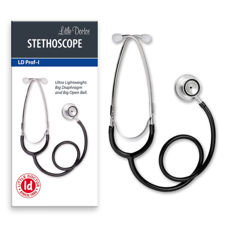 Stetoskop lekarski LD Prof-I Little Doctor dwugłowicowy - czarny