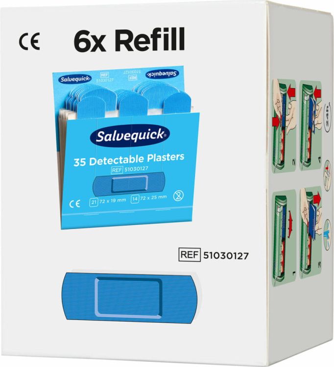 Plastry wykrywalne Salvequick Cederroth