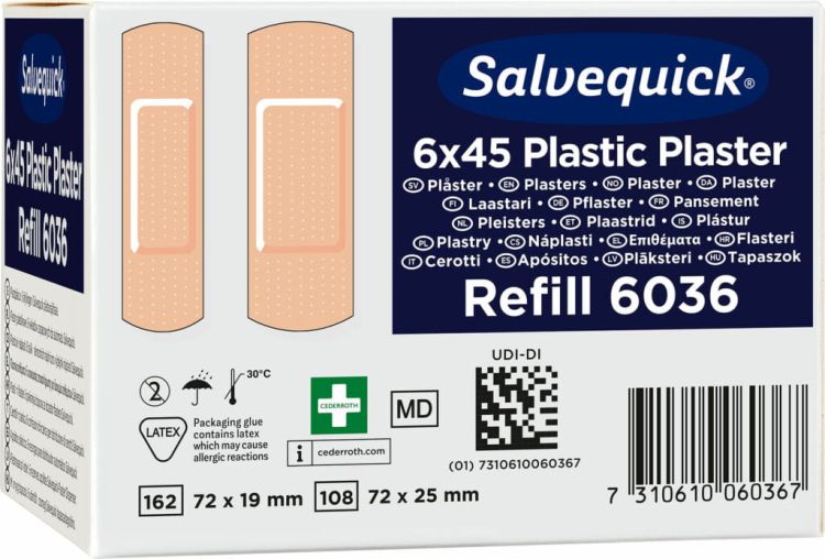 Plastry opatrunkowe plastikowe Salvequick Cederroth