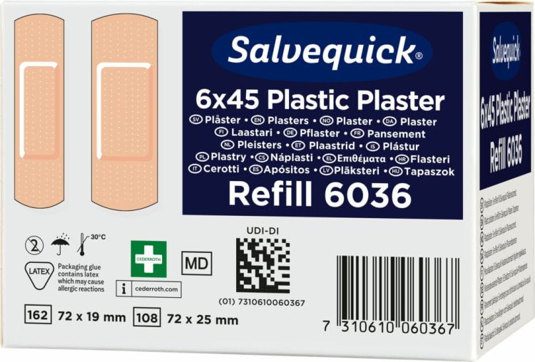 Plastry opatrunkowe plastikowe Salvequick Cederroth