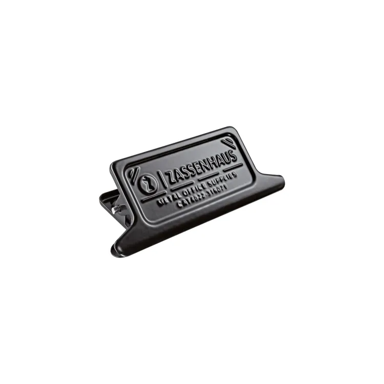 klips do torebek, metal, 11,5 x 3,5 x 4,5 cm, czarny