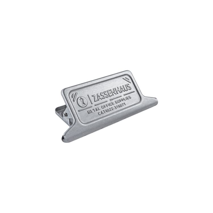klips do torebek, metal, 11,5 x 3,5 x 4,5 cm, srebrny