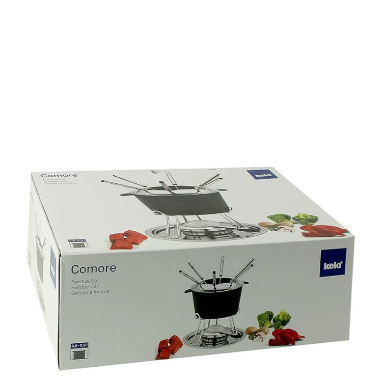 Zestaw do fondue Kela Comore dla 6 os., 11 el., 0,8 l,  20×19,5 cm