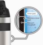 Termos rowerowy / kubek termiczny 580 ml Thermos - srebrny