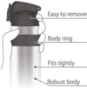 Termos rowerowy / kubek termiczny 580 ml Thermos - srebrny