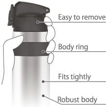 Termos rowerowy / kubek termiczny 580 ml Thermos - srebrny