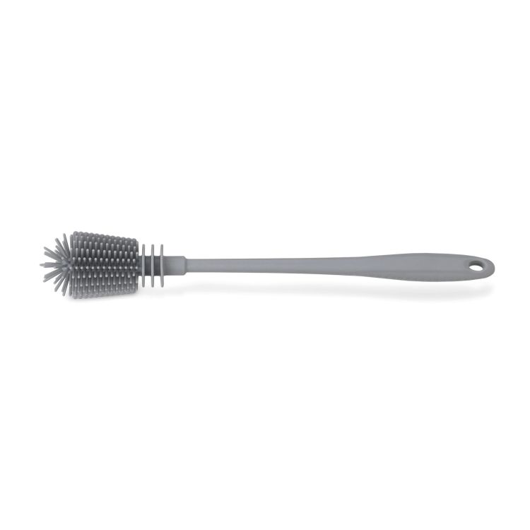 silikonowa szczotka do mycia karafek, 31 cm, szara