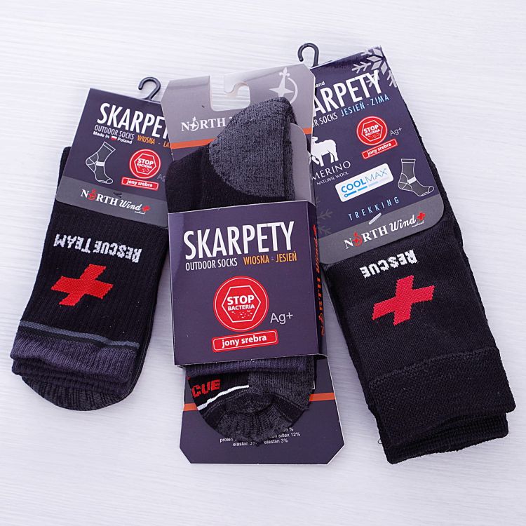 Skarpety North-Wind Rescue antybakteryjne na sezon jesień-zima grube