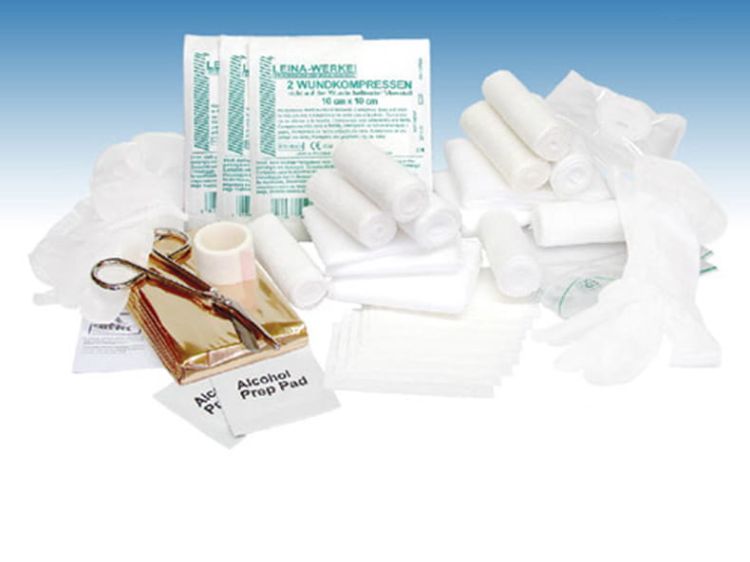 Apteczka osobista z wyposażeniem AOD Cordura odblaskowa - czerwona