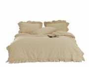 Pościel bawełniana AKDENIZ CREAM/200x220(P) STONEWASHED