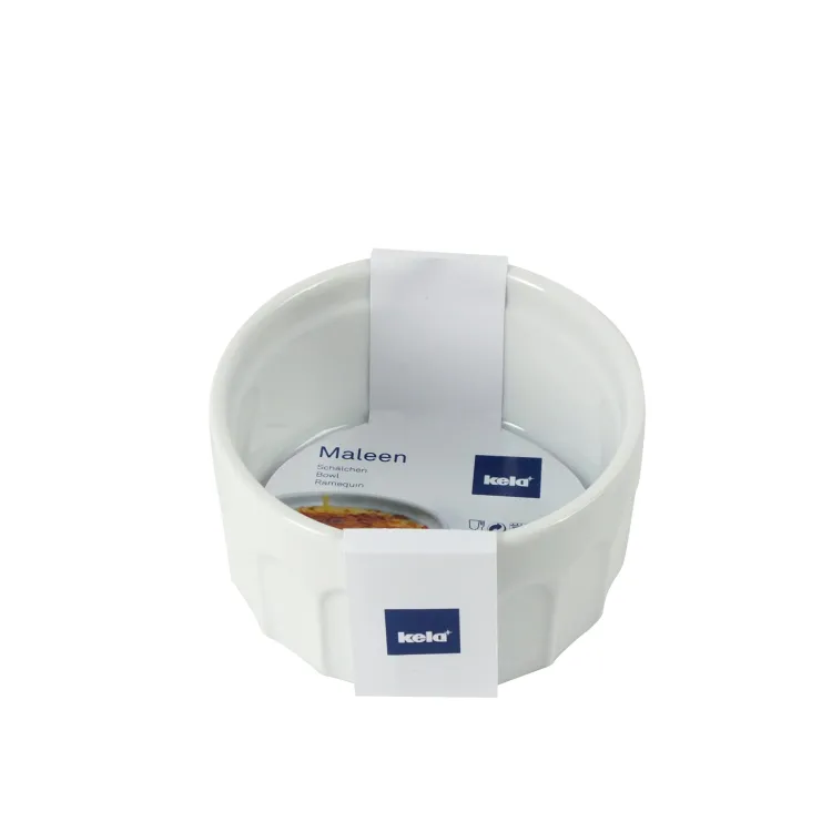 Porcelanowa miseczka do creme brulee Kela Maleen, śred. 9 cm, wys. 5 cm