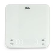 Waga kuchenna ładowana przez USB ADE Nuria, do 5 kg, 16 x 16 cm, biała