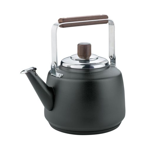 Czajnik Cilio Nero, stal nierdzewna/drewno akacji, 1,2 l, śred. 16,5 x 21,5 cm, czarny