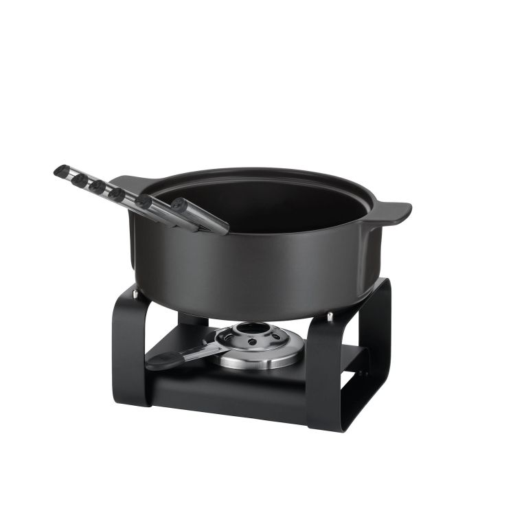 Zestaw do fondue serowego dla 6 os. Kela Roman, ceramika/metal, śred. 22,5 x 19 cm