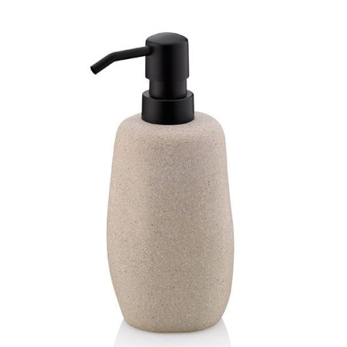 Dozownik do mydła Kela Roda, cement, 0,2 l, śred. 7,5 x 18 cm, beżowy