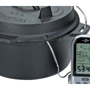 Garnek żeliwny Kuchenprofi Dutch Oven, z akcesoriami do używania na grillu i nad ogniskiem, 3,5 l, śred. 24 x 13,5 cm
