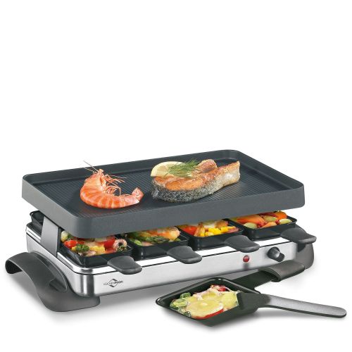 Raclette / grill stołowy Kuchenprofi Grande8, dla 8 osób, 47 x 24,5 x 13,5 cm