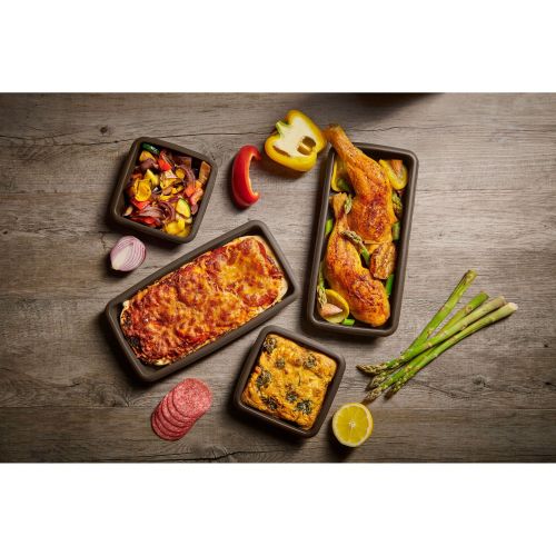 Silikonowe tacki do pieczenia Lurch FlexiForm, 4 szt., 11 x 11 cm (2 szt.), 24 x 11 cm (2 szt.)