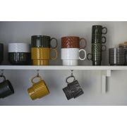 Filiżanki do espresso Sagaform Coffee & More, 4 szt., zielone, ceramika, 0,1 l
