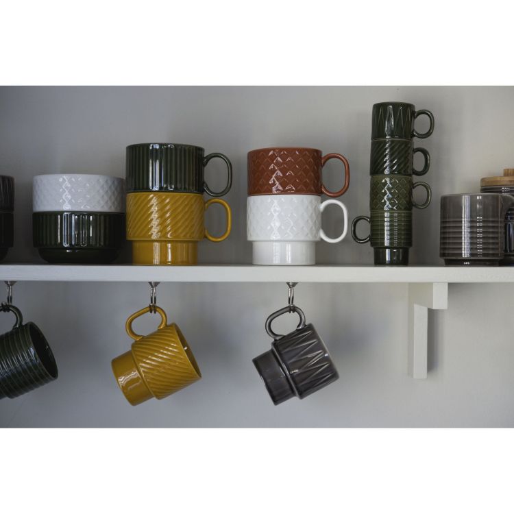 Filiżanki do espresso Sagaform Coffee & More, 4 szt., zielone, ceramika, 0,1 l