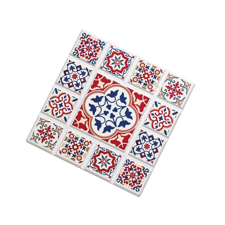 Podkładka Zassenhaus Agadir, ceramika/korek, 16 x 16 cm, kwiat