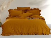 Pościel bawełniana MUSTARD/200x220(P) STONEWASHED