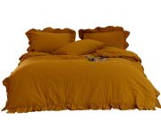 Pościel bawełniana MUSTARD/200x220(P) STONEWASHED