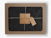 Pościel bawełniana BLACK/200x220(P) STONEWASHED