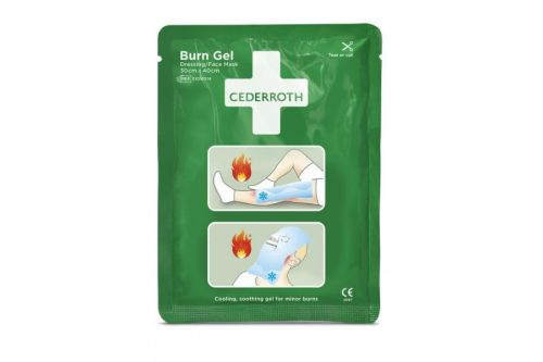 Żel na oparzenia Cederroth Burn Gel Dressing, kompres 30x40 cm - na twarz