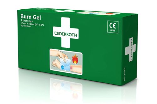 Żel na oparzenia Cederroth Burn Gel Dressing, 2 kompresy 10x10 cm