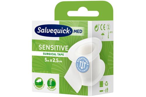 Plaster Cederroth Salvequick Sensitive, 2,5cm x 5m