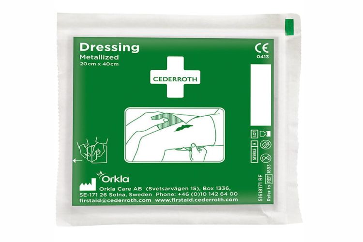Kompres metalizowany Cederroth, 20x40 cm