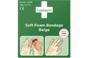 Bandaż z pianki Cederroth Soft Foam Bandage Beige, 6 cmx200cm