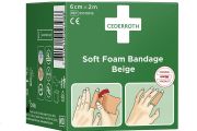 Bandaż z pianki Cederroth Soft Foam Bandage Beige, 6 cmx200cm