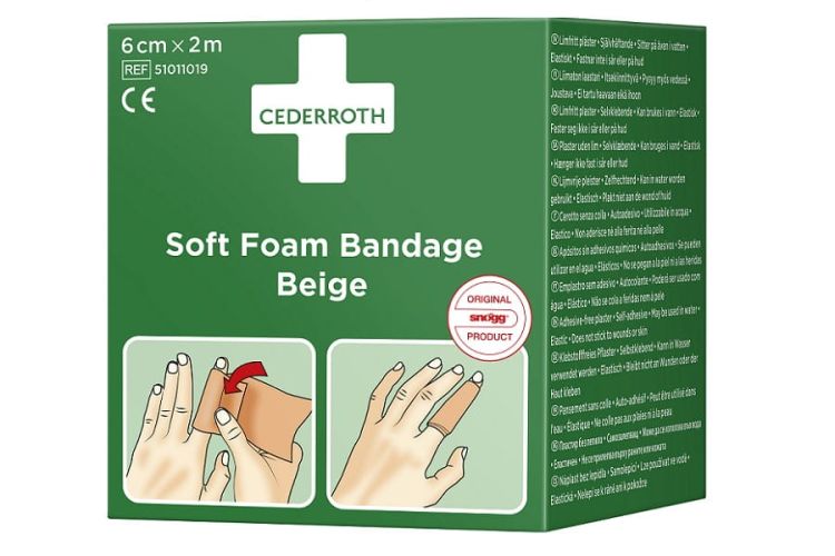 Bandaż z pianki Cederroth Soft Foam Bandage Beige, 6 cmx200cm
